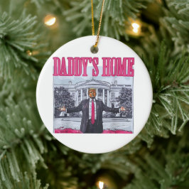 Pappor Home Trump Rosa Gift Julgransprydnad Keramik