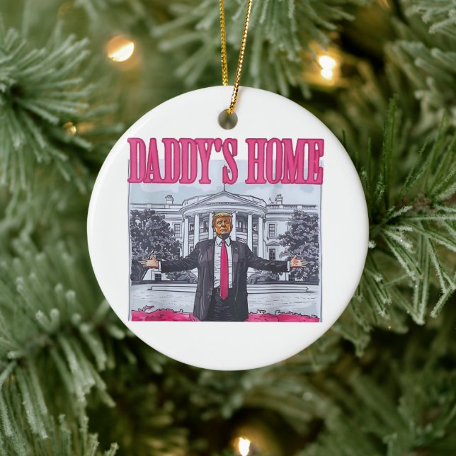 Pappor Home Trump Rosa Gift Julgransprydnad Keramik (Träd)
