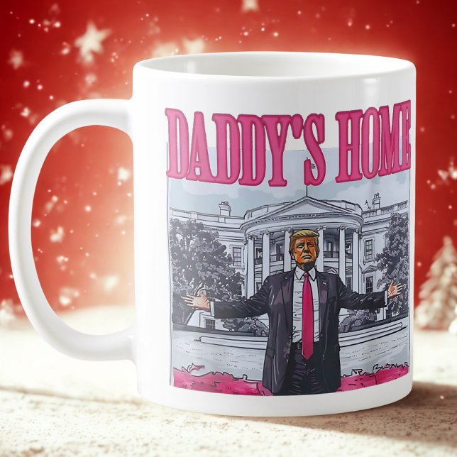 Pappor Home Trump Rosa Gift Kaffemugg (Skapare uppladdad)