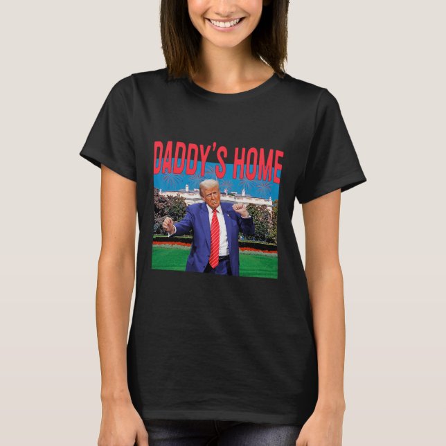Pappor Home Trump Rosa Trump 2024 Ta America Ck T Shirt (Framsida)