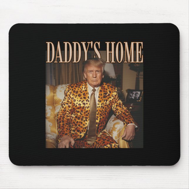 Pappor Home Trump Trump 2024 Leopard Funny Musmatta (Framsidan)