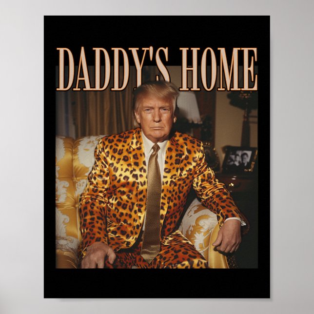 Pappor Home Trump Trump 2024 Leopard Funny Poster (Framsidan)