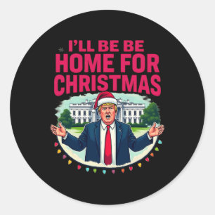 Pappor Home White House Jag kommer hem till Christ Runt Klistermärke