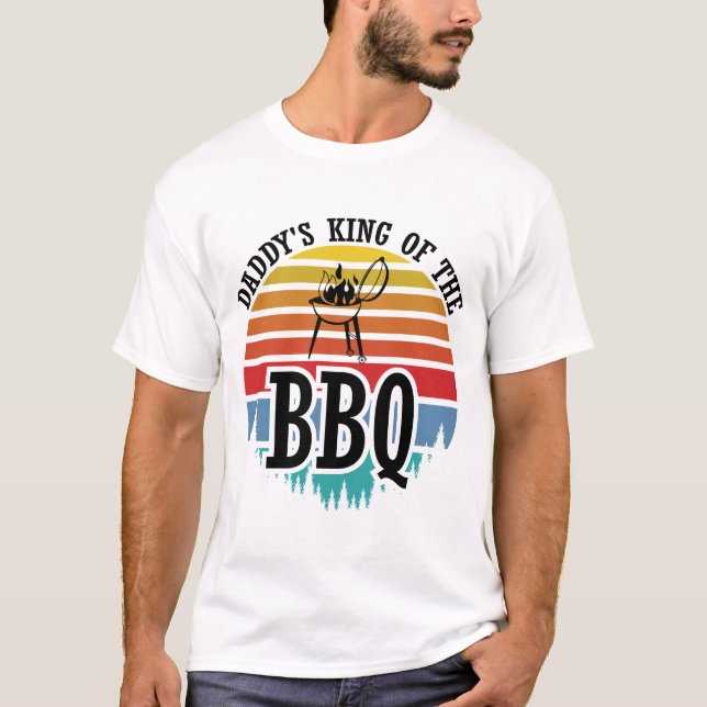 Pappor Kung i Bbq-finalen BBQ Grilling Gift T Shirt (Framsida)