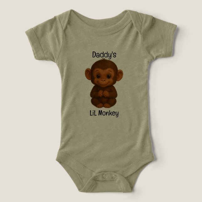 Pappor LiL Monkey 1 Biet T Shirt (Design Framsida)