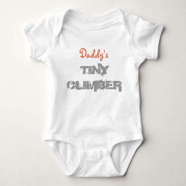 Pappor lilla klättergrävare i baby t shirt (Framsida)