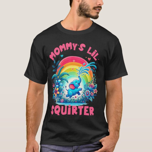 Pappor Lil'Squirter Olämplig Funny Embarras T Shirt (Framsida)
