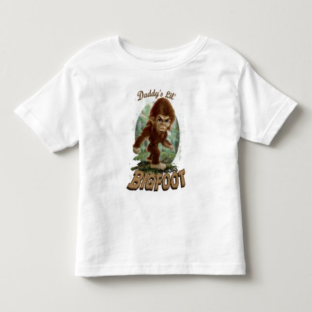 Pappor lite Bigfoot Tee Shirt (Framsida)