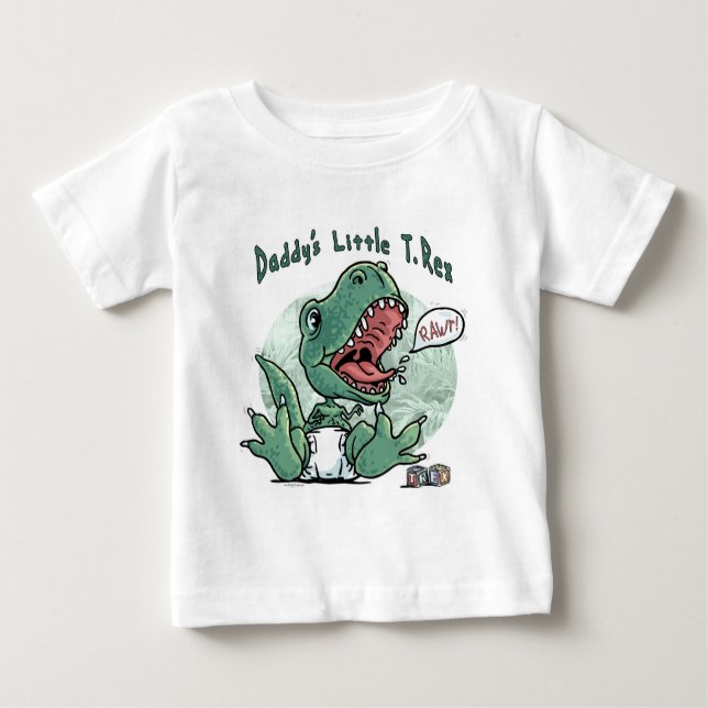 Pappor lite T. Rex vid Mudge studior T-shirt (Framsida)