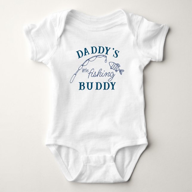 Pappor liten fiskekamrat rolig nyfödd gifft t shirt (Framsida)