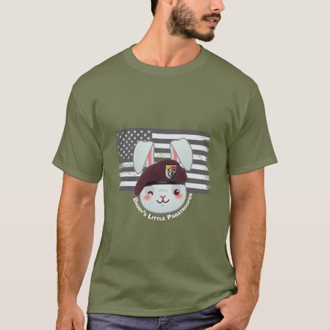 Pappor Little 3rd Speciell Forces Paratrooper T Shirt (Framsida)