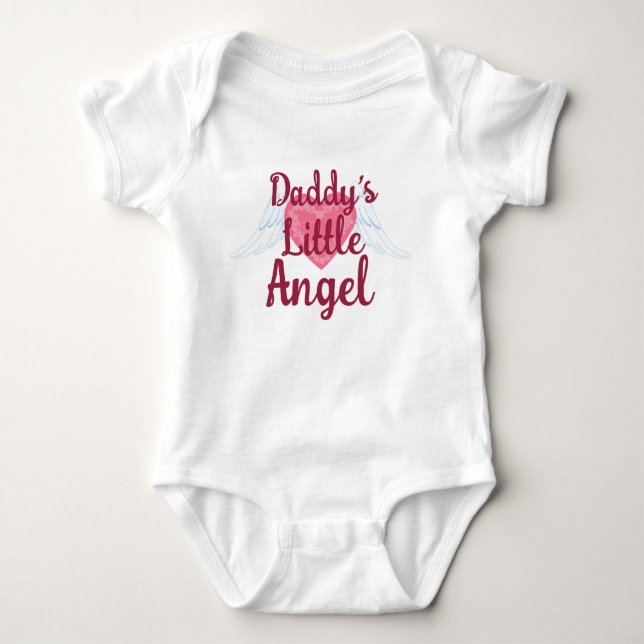 Pappor Little Angel Baby Bodykostym Tee Shirt (Framsida)