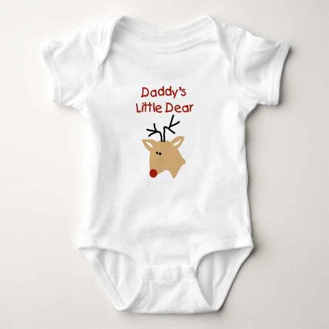 Pappor Little Baby Pappa jul T-shirt (Framsida)
