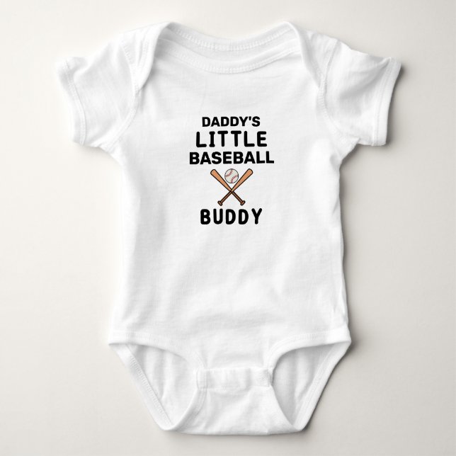 Pappor Little Baseball Buddy T Shirt (Framsida)