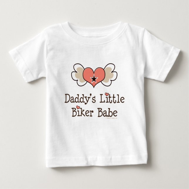 Pappor Little Biker Babe Flicka Tee (Framsida)