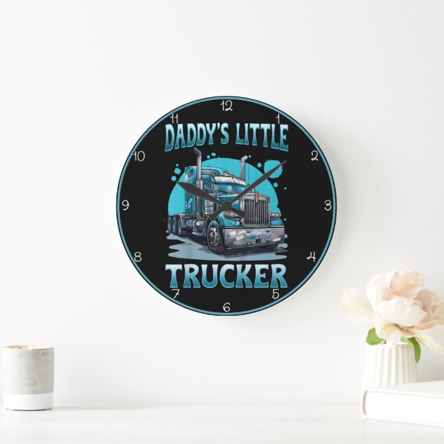 Pappor Little Blue Trucker Stor Klocka (Hem)