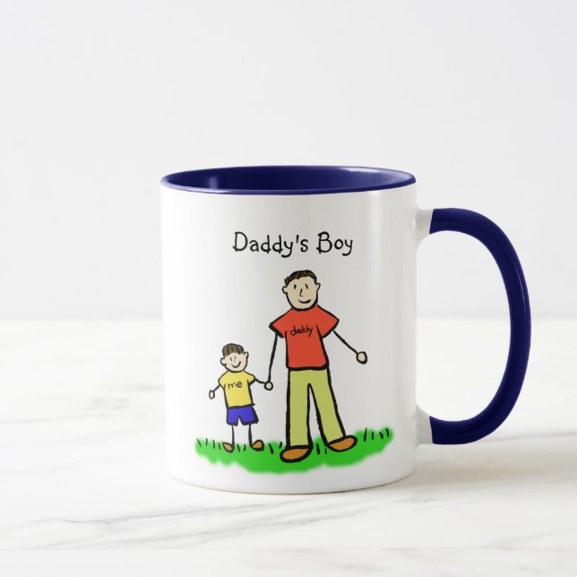 Pappor Little Boy Mugg (Brunette Customize) (Höger)