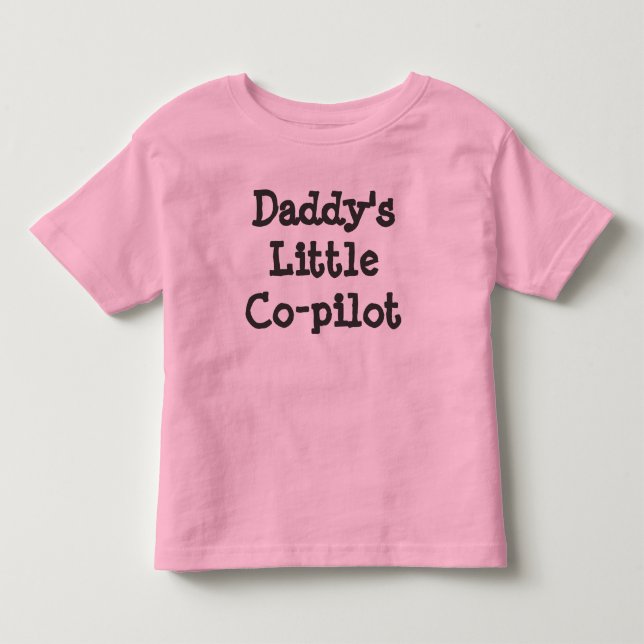 Pappor Little Co-pilot (flickor) Tee Shirt (Framsida)