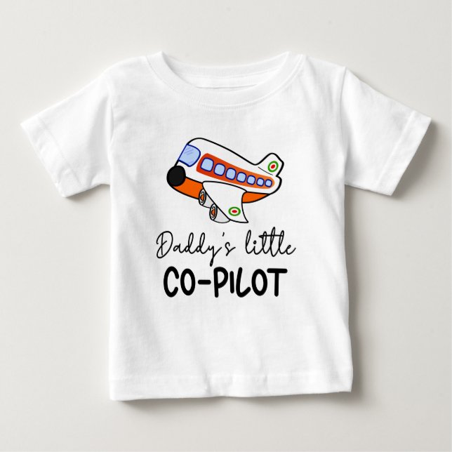 Pappor Little Co-Pilot | Framtida pilottröskel T Shirt (Framsida)