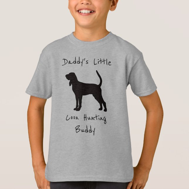 Pappor Little Coon Hunting Buddy T Shirt (Framsida)