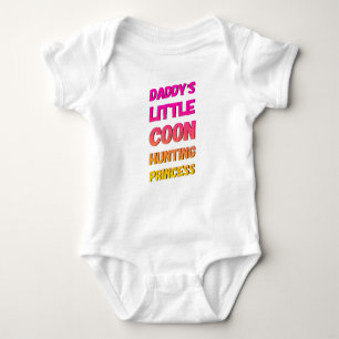 Pappor Little Coon Hunting Princess Baby Bodykosty T Shirt