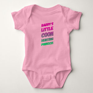 Pappor Little Coon Hunting Princess Baby Bodykosty T Shirt