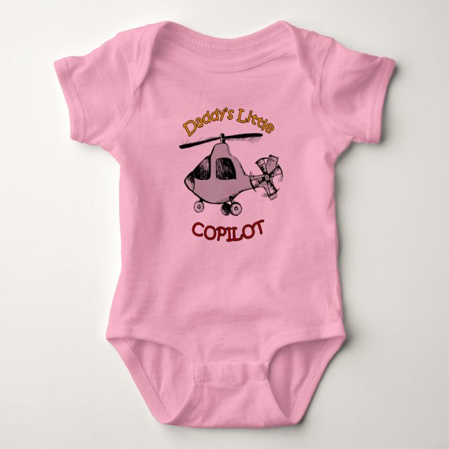 Pappor Little Copilot (helikopter) T Shirt (Framsida)