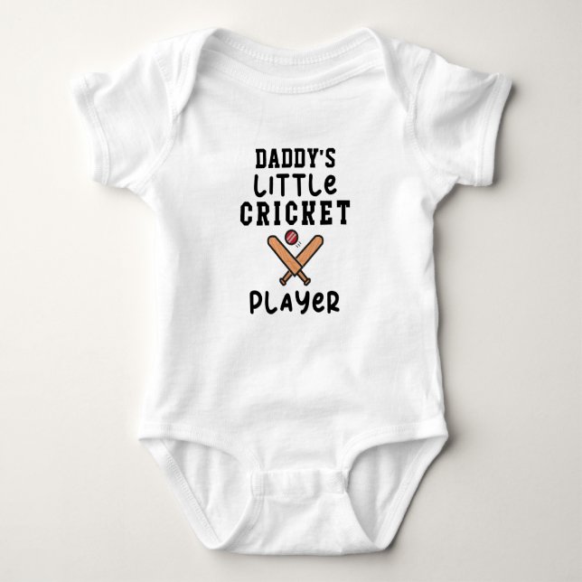Pappor Little Cricket Player | Cricket T Shirt (Framsida)