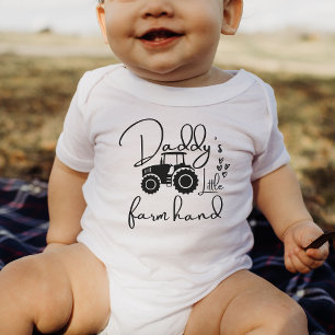 Pappor Little Farm Hand Funny Tractor Baby Gift T Shirt