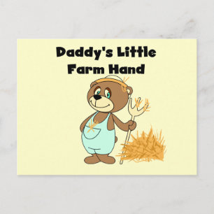 Pappor Little Farm Hand Tshirts och Gifts Vykort