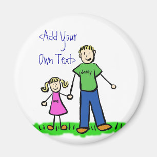 Pappor Little Girl Anpassningsbar Magnet (Blond)