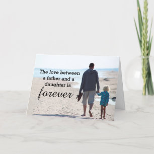 Pappor Little Girl Beach Fars dag Card Kort