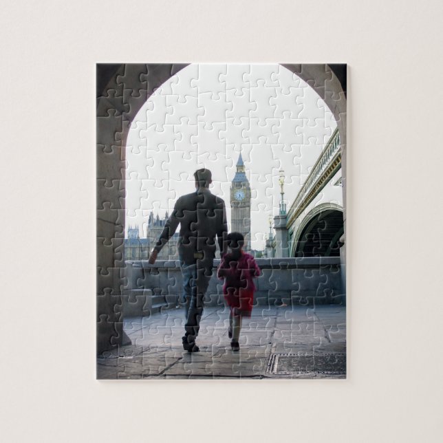 Pappor Little Girl - London - 8x10 - 110 pc Pussel (Vertikal)