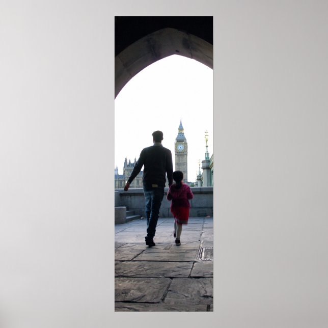 Pappor Little Girl - London - Big Ben Poster (Framsidan)
