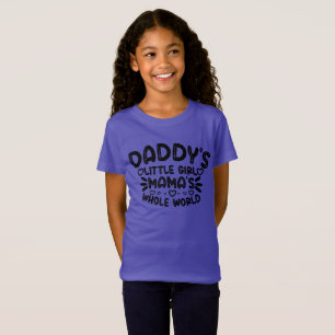 Pappor Little Girl Mamas Hela världen T Shirt
