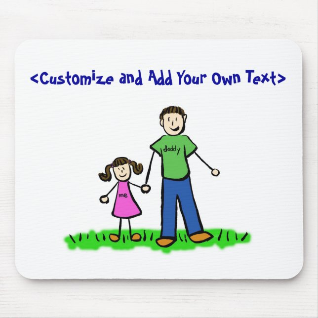 Pappor Little Girl Mousepad (Brunette) Musmatta (Framsidan)
