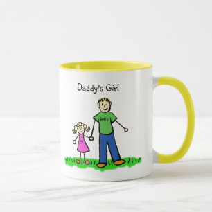 Pappor Little Girl Teckning Blond Mugg (Anpassa)