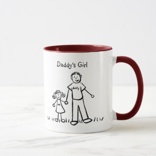 Pappor Little Girl Teckning Mugg (Anpassa)