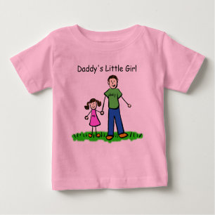 Pappor Little Girl Teckning T-shirt (Anpassa)