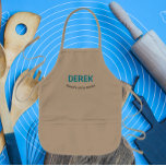 Pappor Little Helper Child's Namn Kids' Apron Barnförkläde<br><div class="desc">Unga barn kärlek för att hjälpa pappa i köket! Redigera barnets namn på det här barnets storleka ovansida. Lettering är ljusblått. Du kan anpassa texten ytterligare om du vill ändra färg.</div>