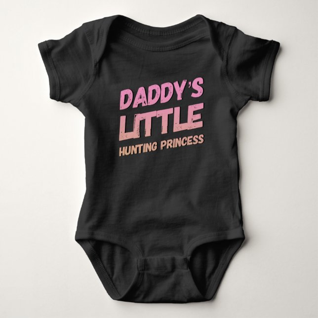 Pappor Little Hunting Princess Baby Bodykostym T Shirt (Framsida)