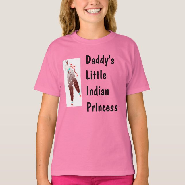 Pappor Little Indian Princess Tshirt Tröja (Framsida)