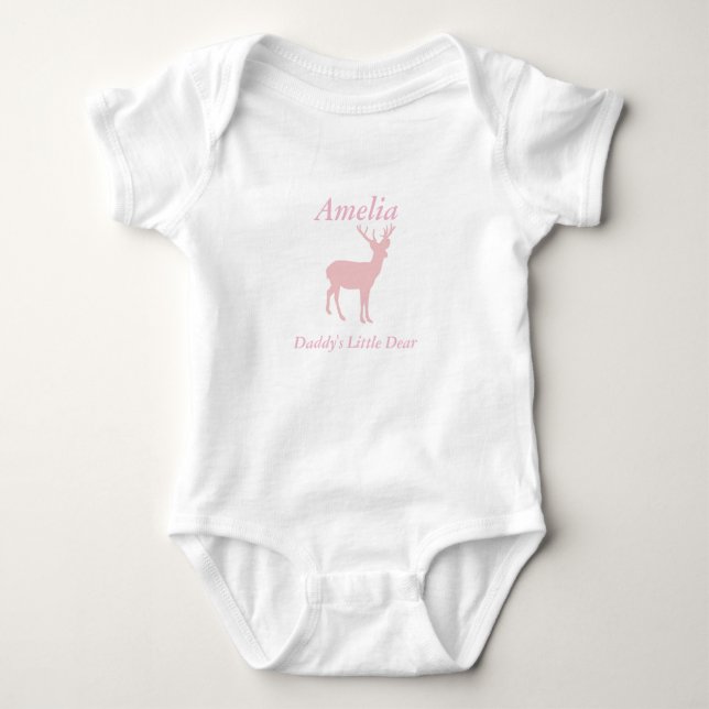 Pappor Little Kära Flicka Hjort Outfit T-shirt (Framsida)