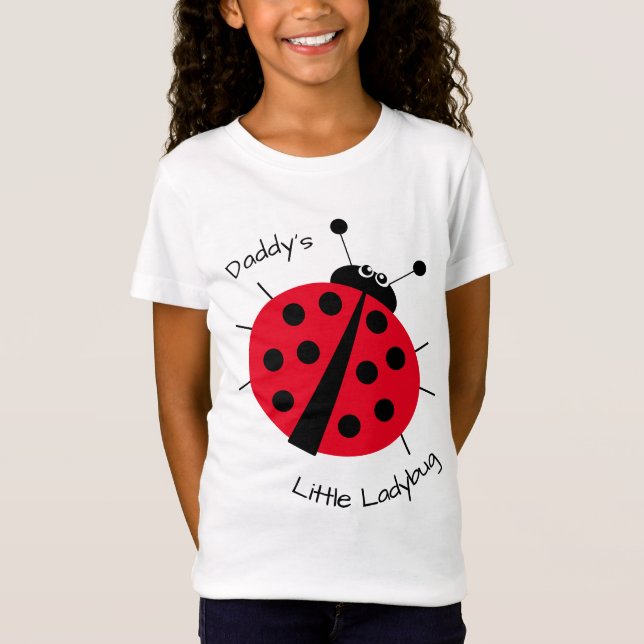 Pappor Little Ladybug Girly Kids Tecknad T-Shirt (Framsida)
