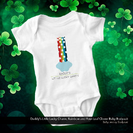 Pappor Little Lucky Charm Rainbow 4-Löv Klöver T Shirt