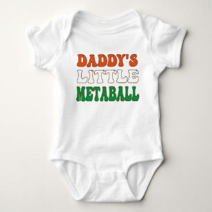 Pappor Little Meatball Funny Italienska Pappa Joke T Shirt