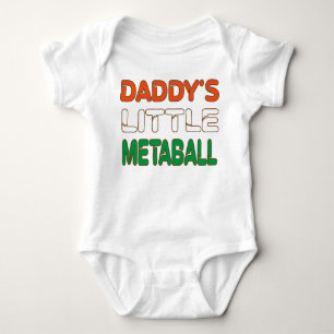 Pappor Little Meatball Funny Italienska Pappa Joke T Shirt