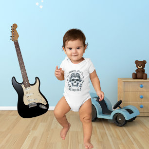 Pappor Little Metalhead Skull Design T Shirt