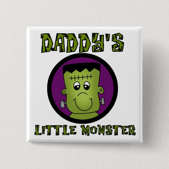 Pappor Little Monster T-shirts and Gifts Knapp (Framsida)