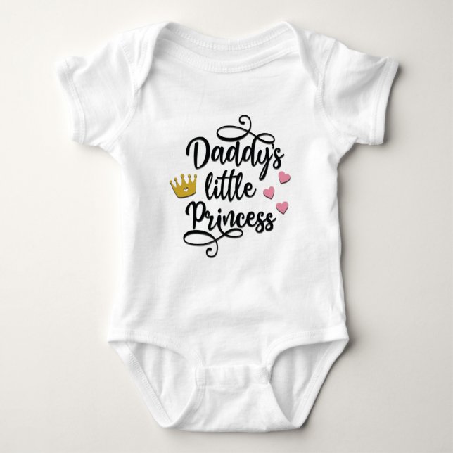 Pappor Little Princess Bodykostym T Shirt (Framsida)